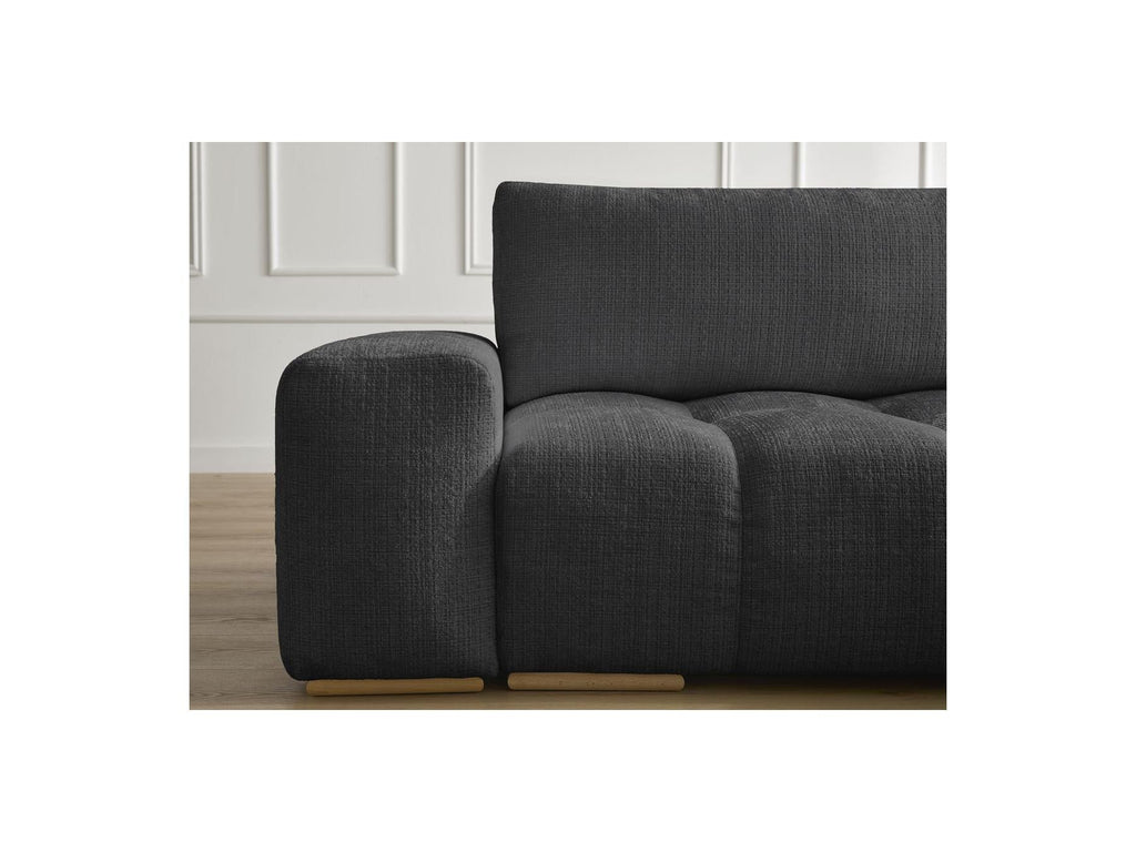Anakin - Canapé D'Angle Réversible Convertible Coffre - Tissu Texturé - 2 Coussins