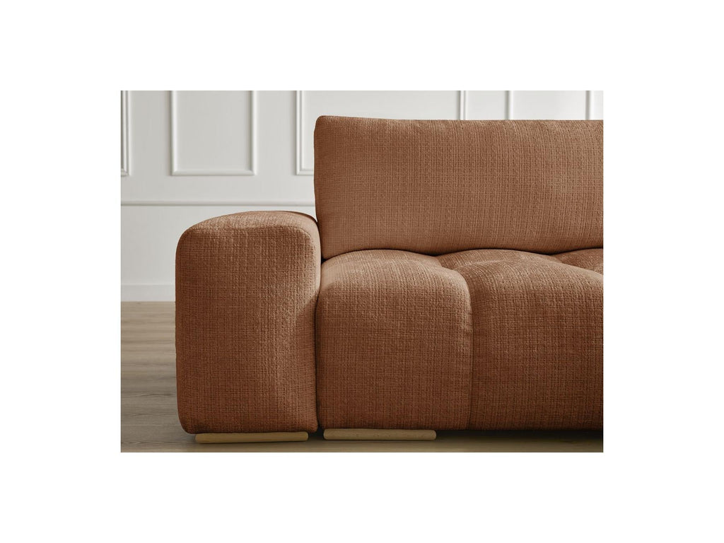 Anakin - Canapé D'Angle Réversible Convertible Coffre - Tissu Texturé - 2 Coussins