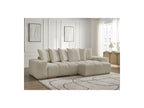 Anakin - Canapé D'Angle Réversible Convertible Coffre - Tissu Texturé - 6 Coussins