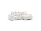Anakin - Canapé D'Angle Réversible Convertible Coffre - Tissu Texturé - 6 Coussins