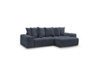 Anakin - Canapé D'Angle Réversible Convertible Coffre - Tissu Texturé - 6 Coussins