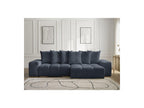 Anakin - Canapé D'Angle Réversible Convertible Coffre - Tissu Texturé - 6 Coussins