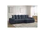 Anakin - Canapé D'Angle Réversible Convertible Coffre - Tissu Texturé - 6 Coussins