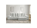 Anakin - Canapé D'Angle Réversible Convertible Coffre - Tissu Texturé - 6 Coussins