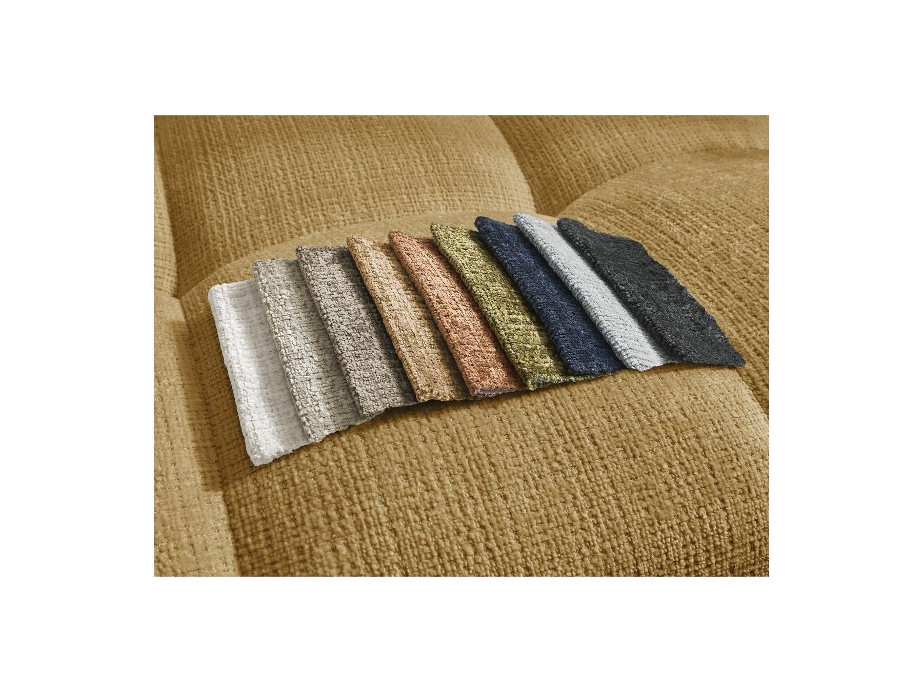 Anakin - Canapé D'Angle Réversible Convertible Coffre - Tissu Texturé - 6 Coussins