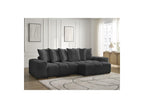 Anakin - Canapé D'Angle Réversible Convertible Coffre - Tissu Texturé - 6 Coussins