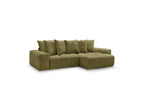 Anakin - Canapé D'Angle Réversible Convertible Coffre - Tissu Texturé - 6 Coussins