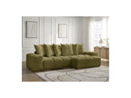 Anakin - Canapé D'Angle Réversible Convertible Coffre - Tissu Texturé - 6 Coussins