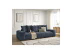 Anakin - Canapé Droit Convertible Coffre - Tissu Texturé - 6 Coussins