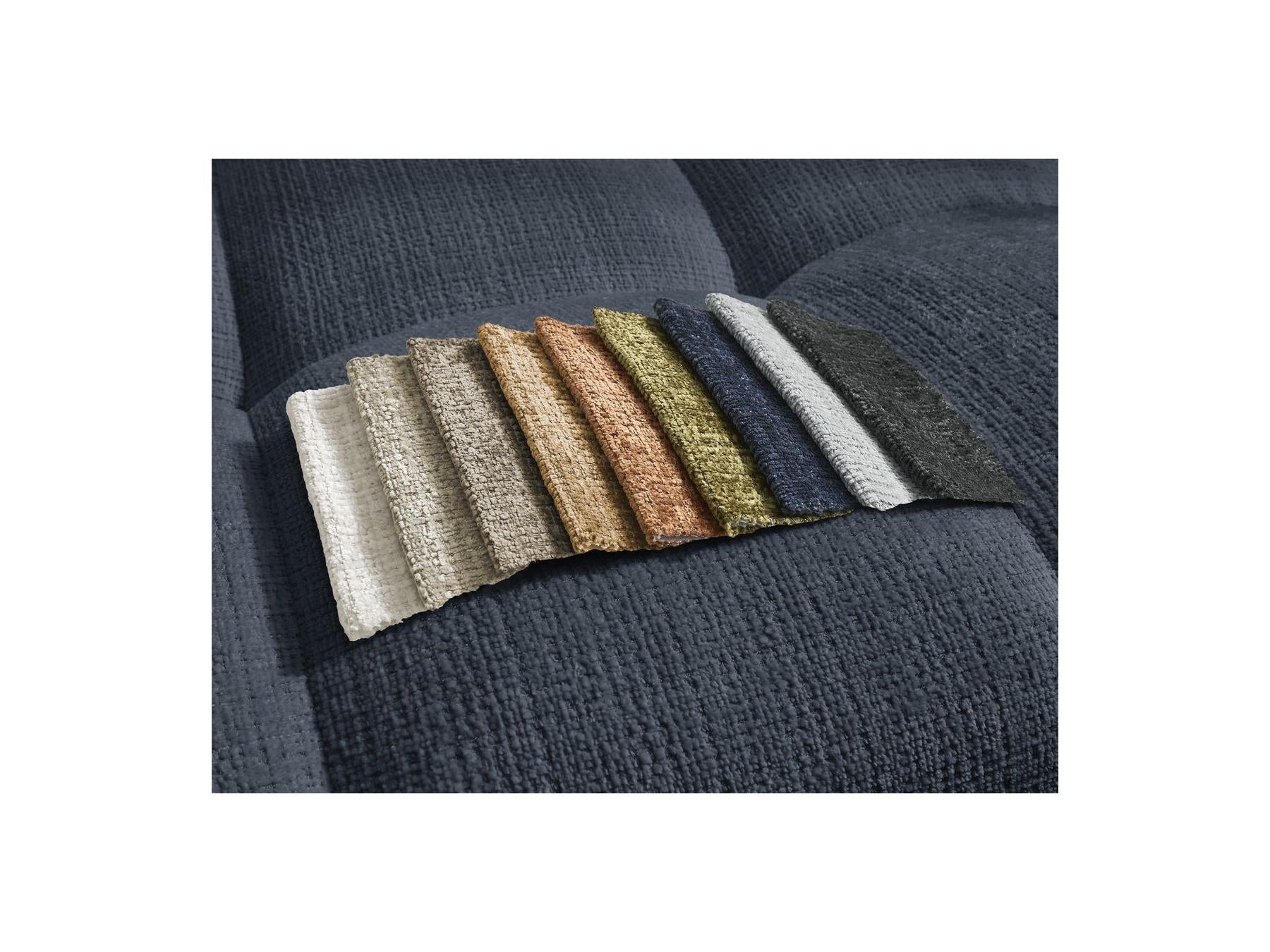 Anakin - Canapé Droit Convertible Coffre - Tissu Texturé - 6 Coussins