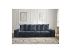 Anakin - Canapé Droit Convertible Coffre - Tissu Texturé - 6 Coussins