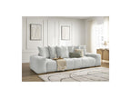 Anakin - Canapé Droit Convertible Coffre - Tissu Texturé - 6 Coussins
