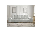 Anakin - Canapé Droit Convertible Coffre - Tissu Texturé - 6 Coussins