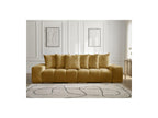 Anakin - Canapé Droit Convertible Coffre - Tissu Texturé - 6 Coussins