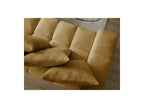 Anakin - Canapé Droit Convertible Coffre - Tissu Texturé - 6 Coussins