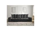 Anakin - Canapé Droit Convertible Coffre - Tissu Texturé - 6 Coussins