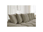 Anakin - Canapé Droit Convertible Coffre - Tissu Texturé - 6 Coussins