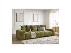 Anakin - Canapé Droit Convertible Coffre - Tissu Texturé - 6 Coussins