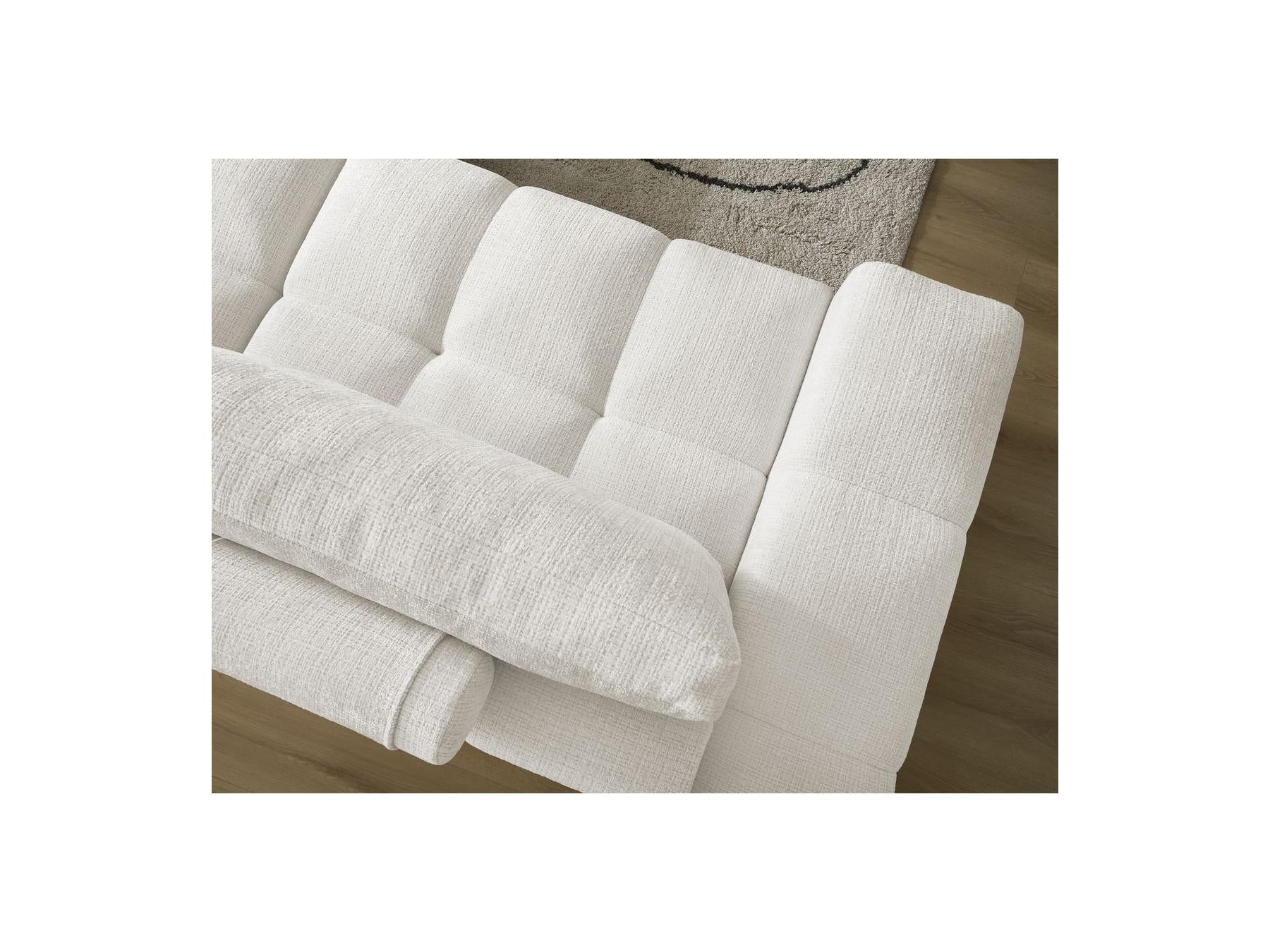 Anakin - Canapé Droit Convertible Coffre - Tissu Texturé - 2 Coussins