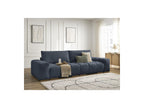 Anakin - Canapé Droit Convertible Coffre - Tissu Texturé - 2 Coussins
