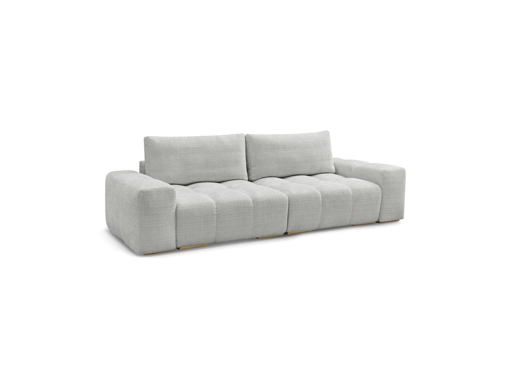 Anakin - Canapé Droit Convertible Coffre - Tissu Texturé - 2 Coussins