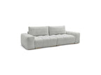 Anakin - Canapé Droit Convertible Coffre - Tissu Texturé - 2 Coussins