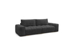 Anakin - Canapé Droit Convertible Coffre - Tissu Texturé - 2 Coussins