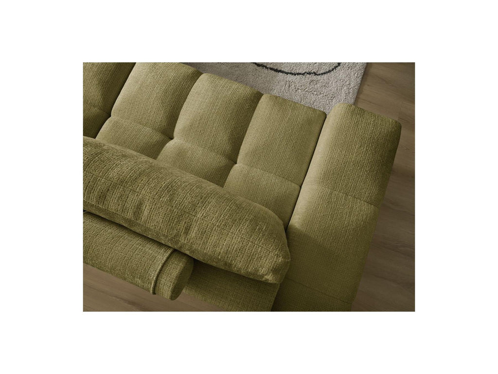 Anakin - Canapé Droit Convertible Coffre - Tissu Texturé - 2 Coussins