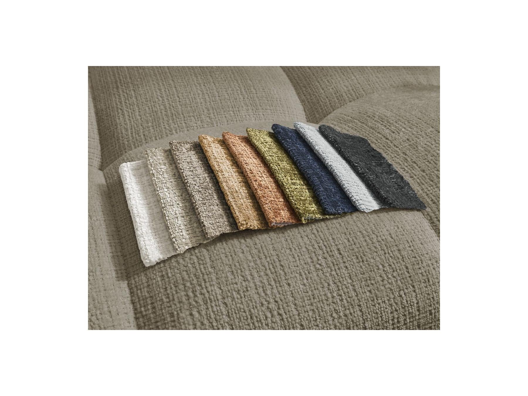 Anakin - Canapé Droit Fixe 3 Places - Tissu Texturé - 2 Coussins
