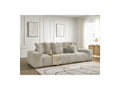 Anakin - Canapé Droit Fixe 3 Places - Tissu Texturé - 6 Coussins