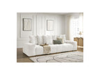 Anakin - Canapé Droit Fixe 3 Places - Tissu Texturé - 6 Coussins