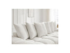 Anakin - Canapé Droit Fixe 3 Places - Tissu Texturé - 6 Coussins
