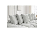 Anakin - Canapé Droit Fixe 3 Places - Tissu Texturé - 6 Coussins
