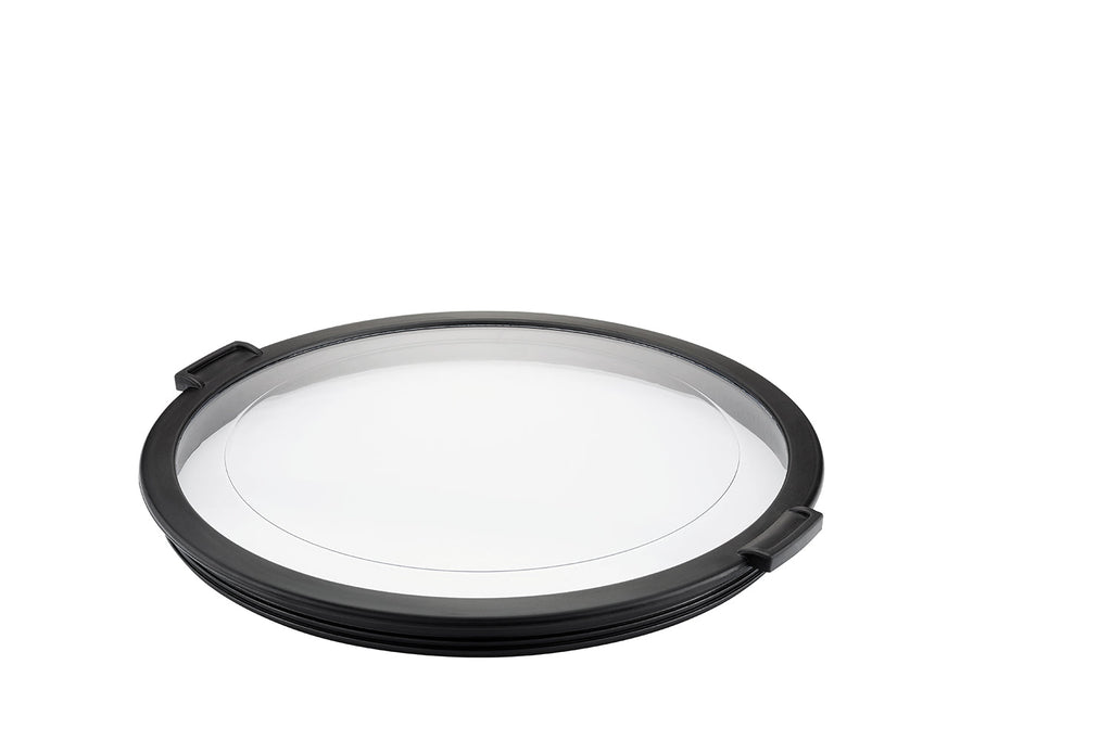 Muovo - Bol + Couvercle - Acier Inoxydable - Noir/Argent