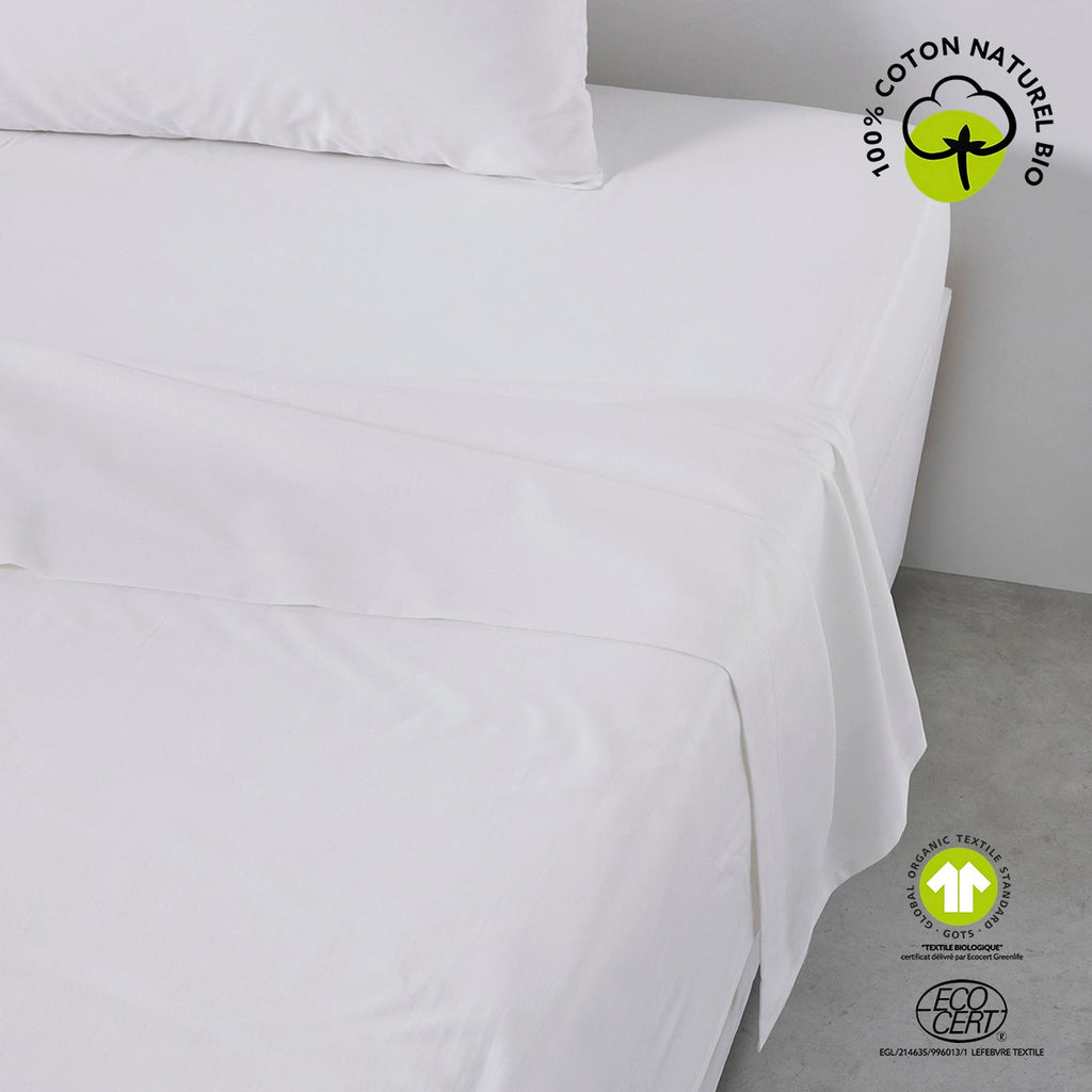 Organic - Drap Plat - Blanc
