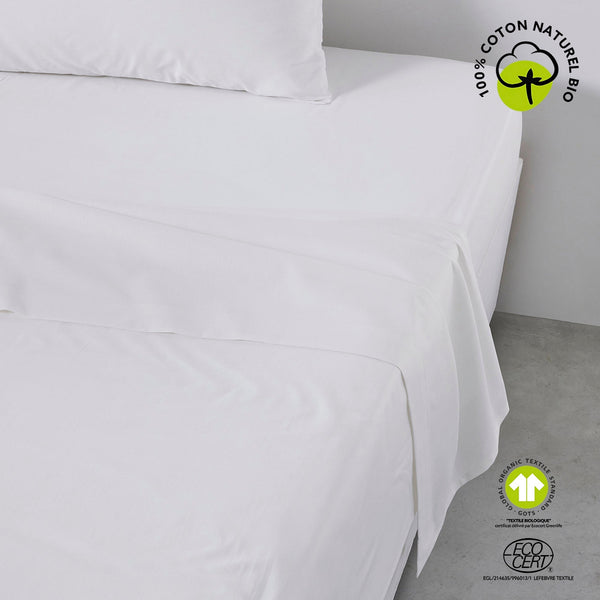Organic - Drap Plat - Blanc