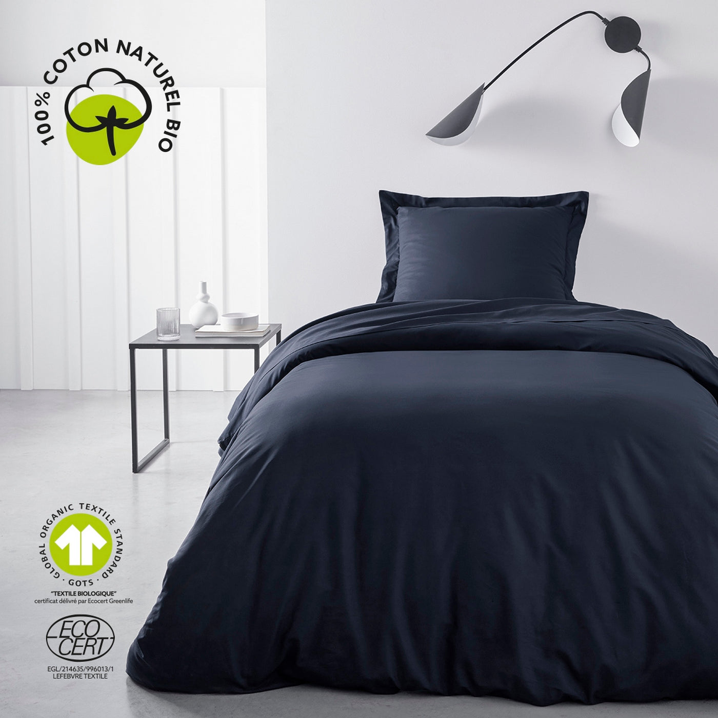 Organic - Drap Plat - Bleu