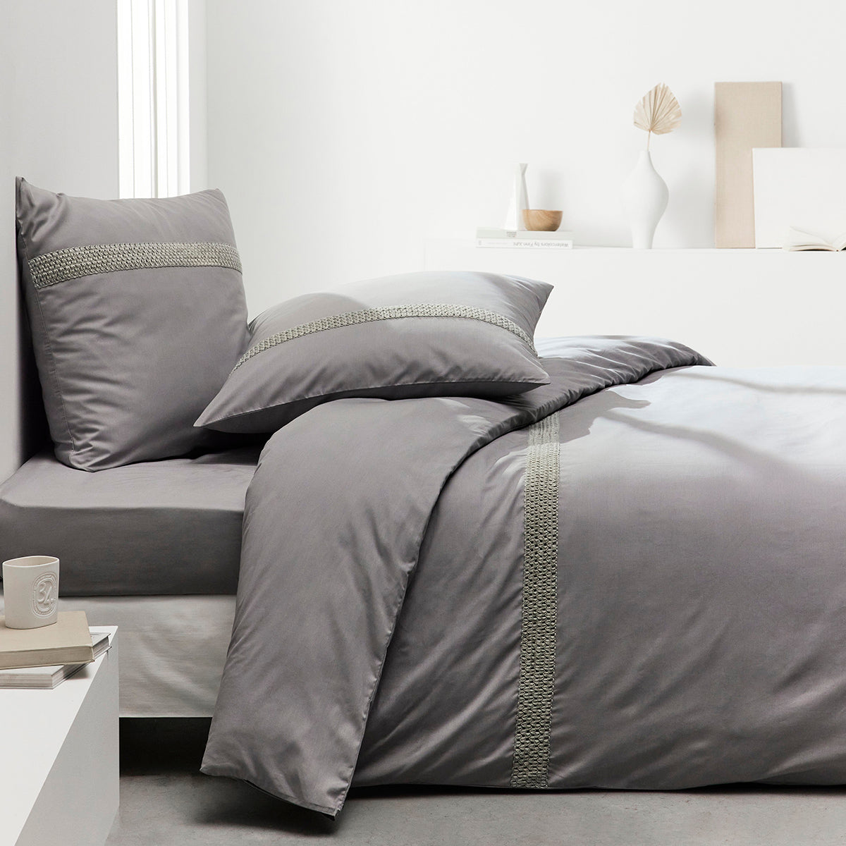 Percale Permanent Premium - Drap Housse Percale - Acier
