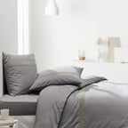 Percale Permanent Premium - Parure De Lit Macramé Percale - Acier