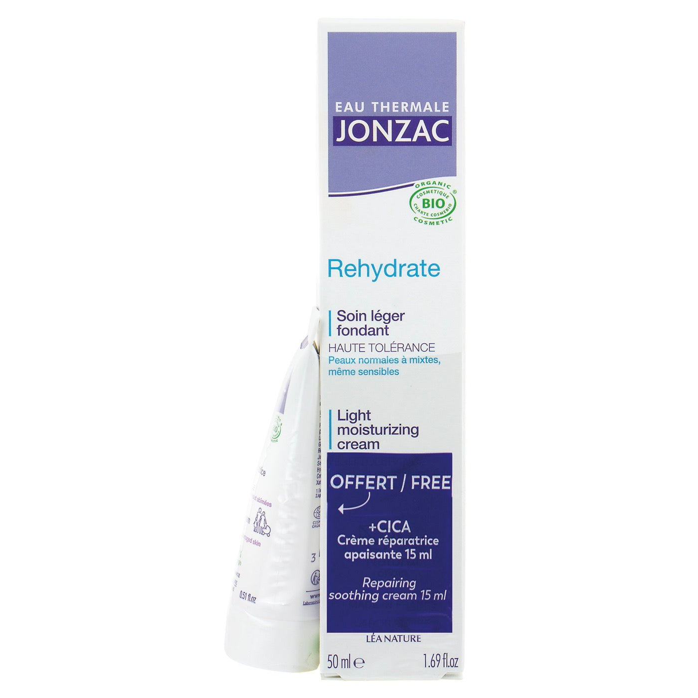 Lot Soin Léger & Crème Apaisante Cica - Rehydrate