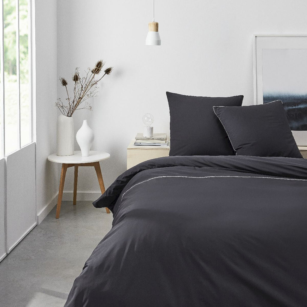 Percale Permanent Premium - Parure De Lit Lace Percale - Fusain