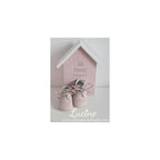 Chaussons Bébé Souples Antidérapants Mini-Adonis - Cuir Rose Pâle - Fille