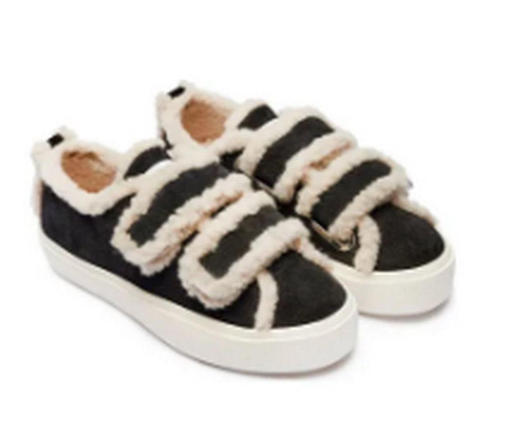 Baskets Shearling Low Velcro - Black