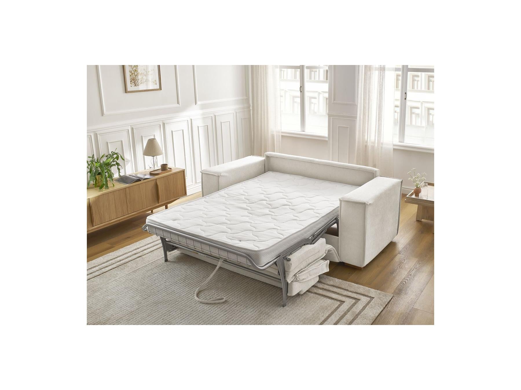 Chelsea - Canapé Droit Convertible Ouverture Express - Tissu Texturé - 140X200