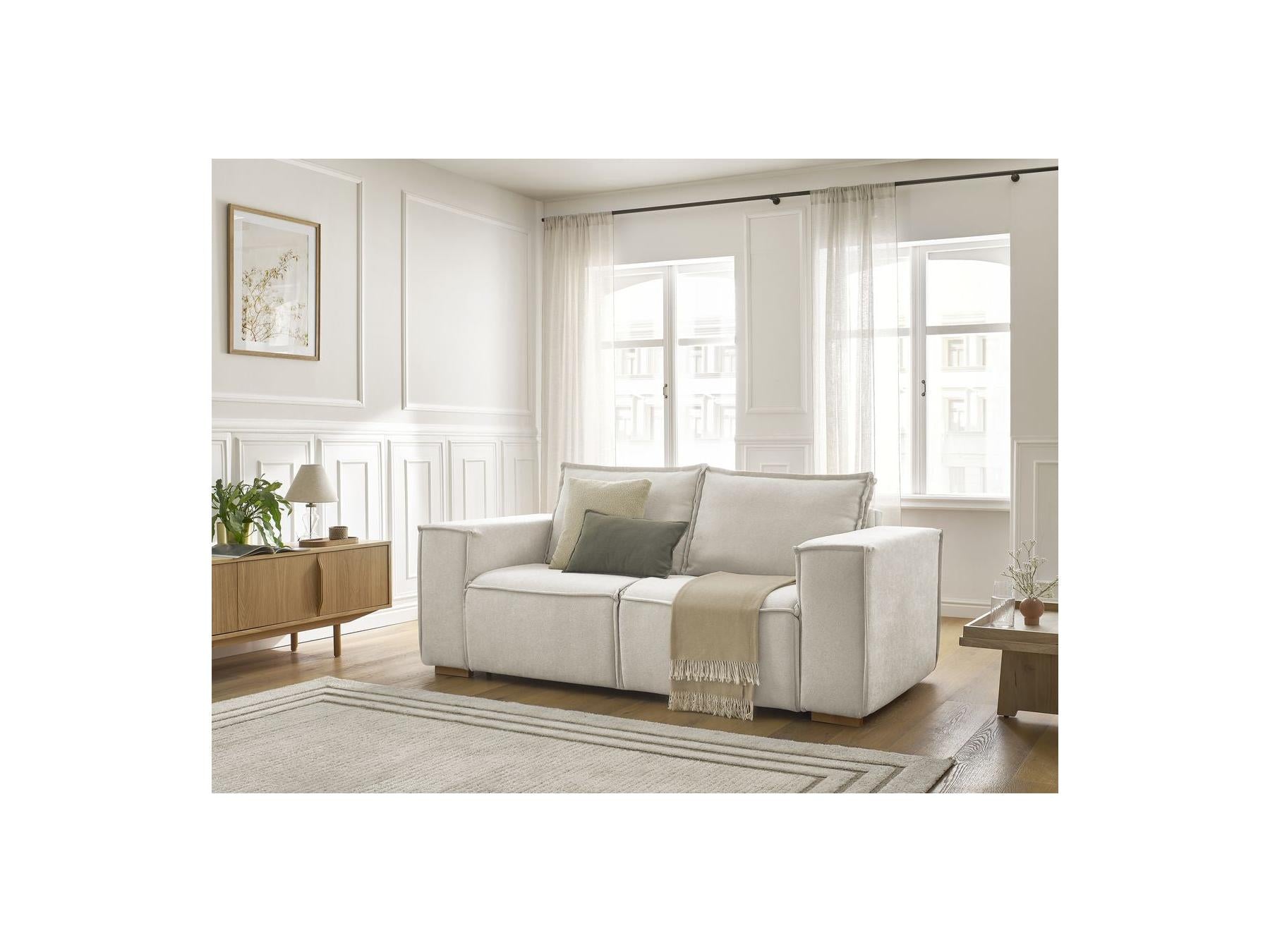 Chelsea - Canapé Droit Convertible Ouverture Express - Tissu Texturé - 160X200