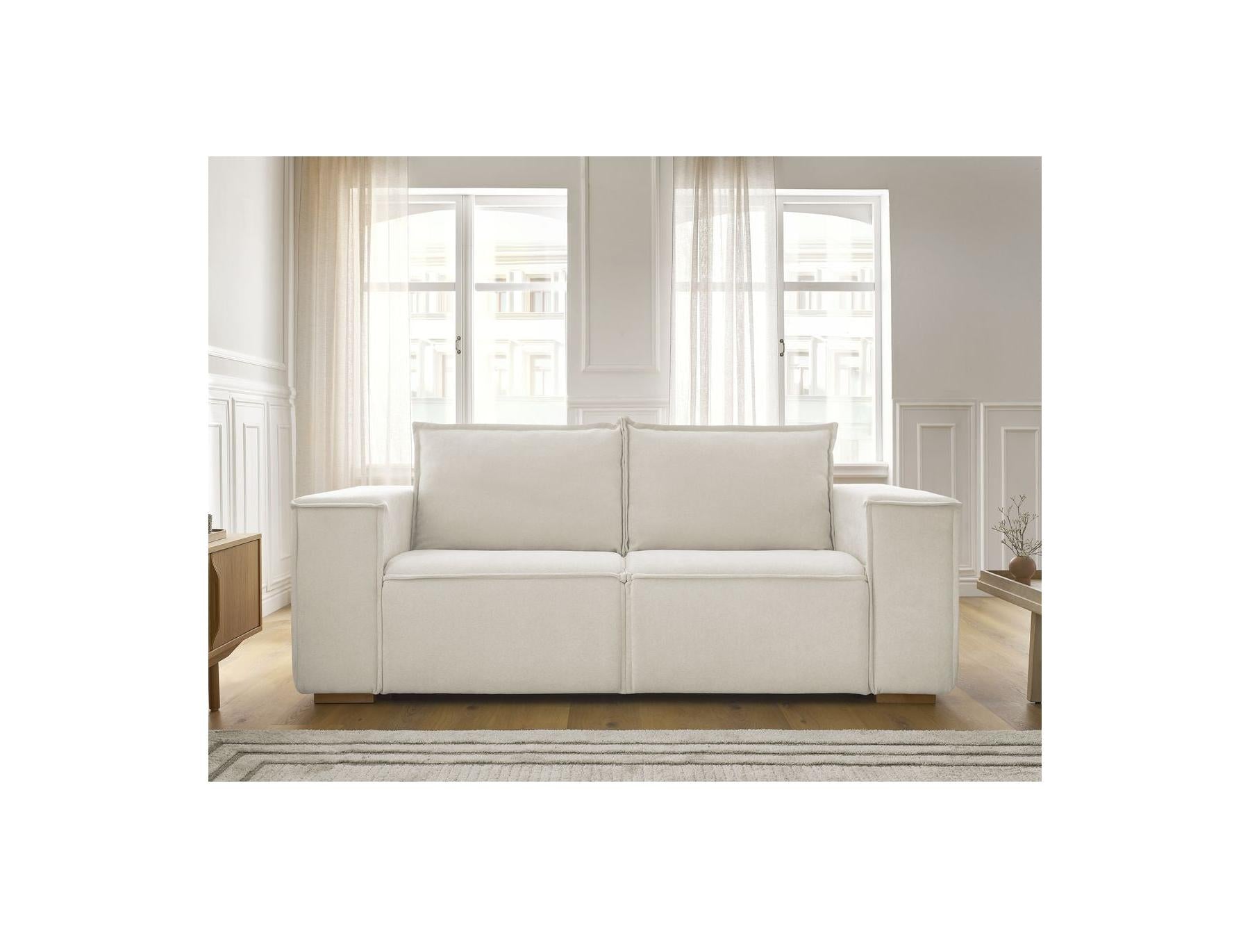 Chelsea - Canapé Droit Convertible Ouverture Express - Tissu Texturé - 140X200
