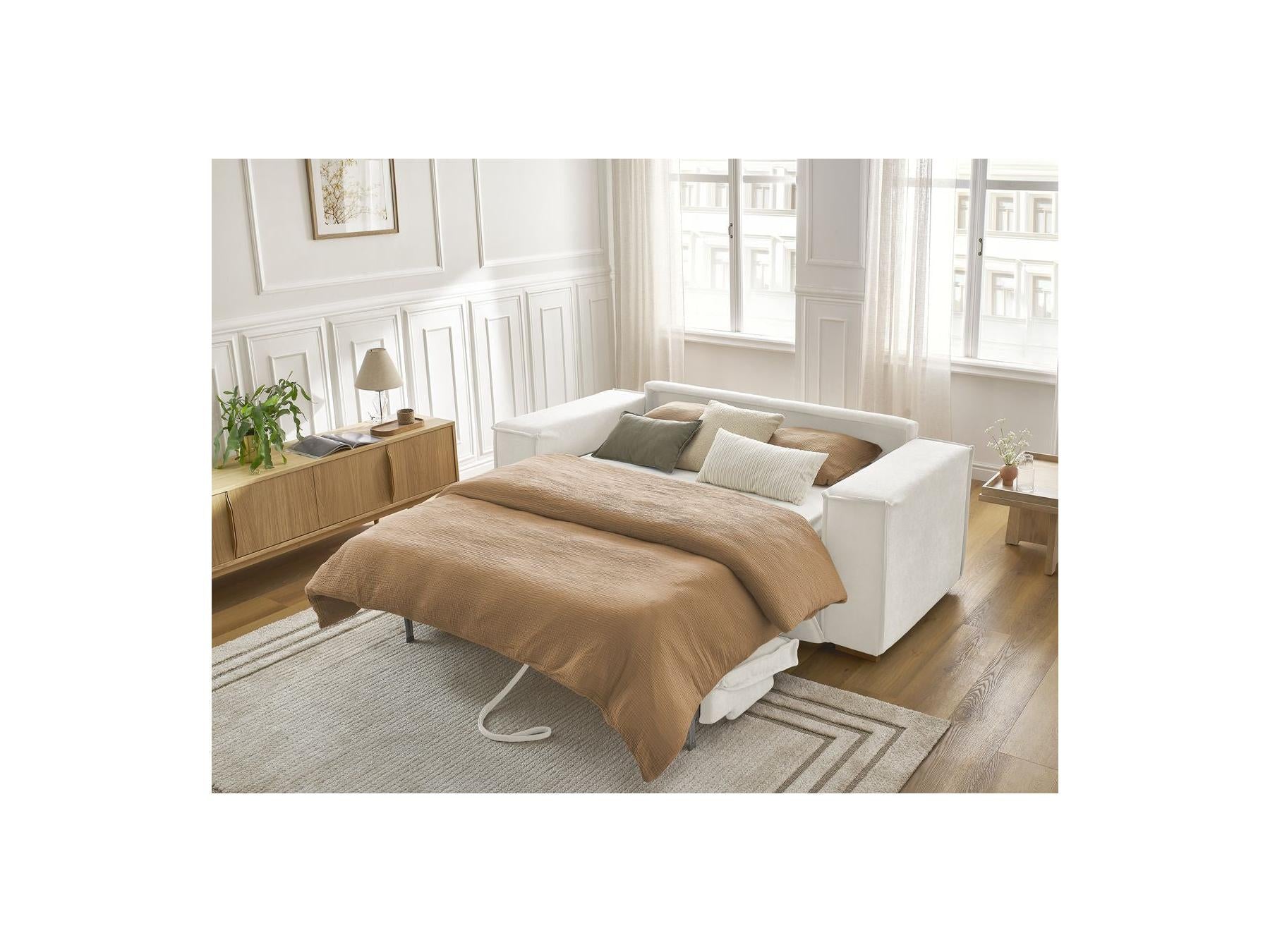 Chelsea - Canapé Droit Convertible Ouverture Express - Tissu Texturé - 140X200