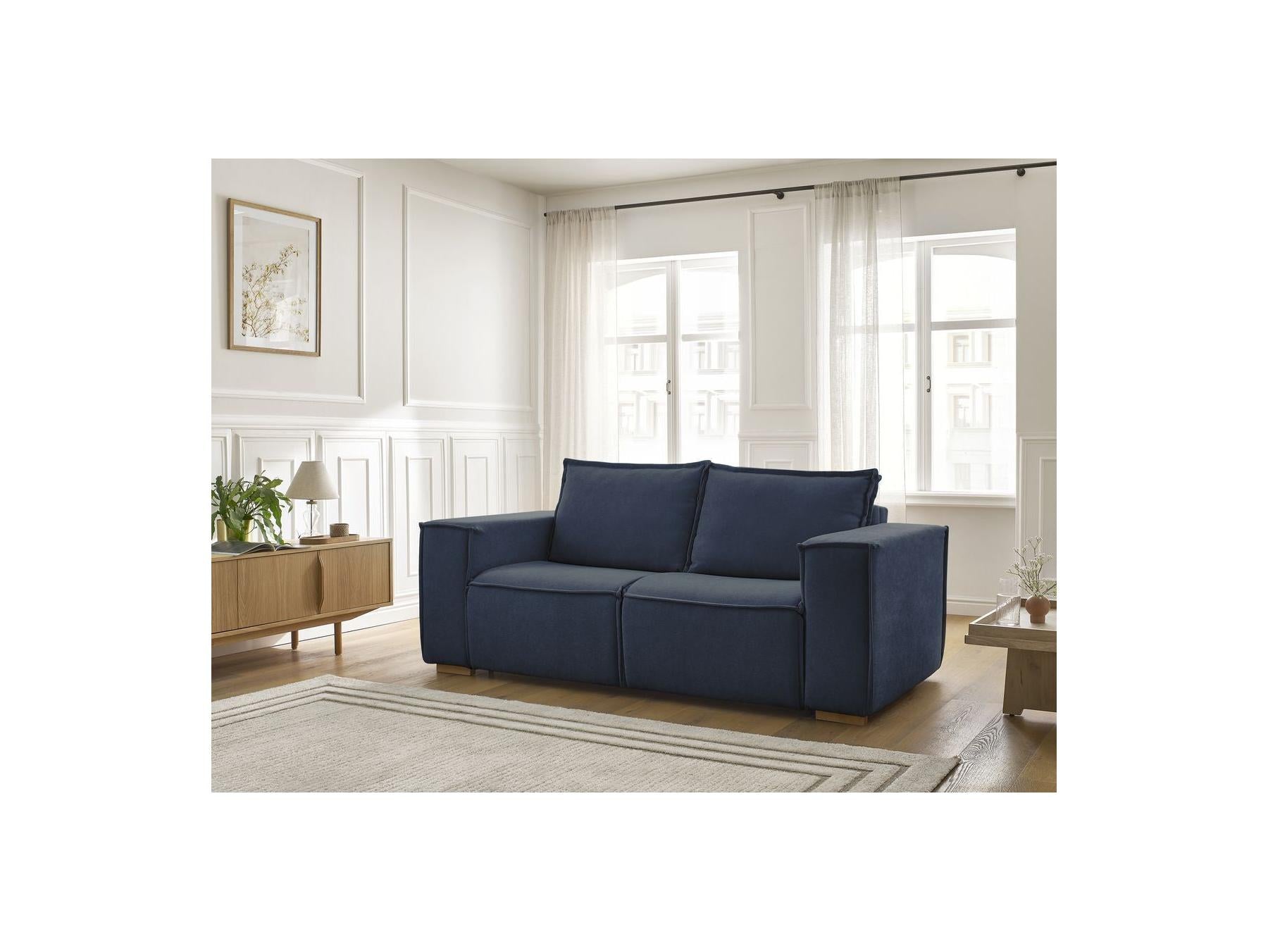 Chelsea - Canapé Droit Convertible Ouverture Express - Tissu Texturé - 140X200