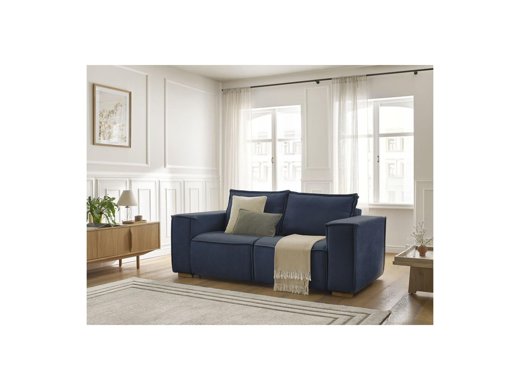 Chelsea - Canapé Droit Convertible Ouverture Express - Tissu Texturé - 140X200
