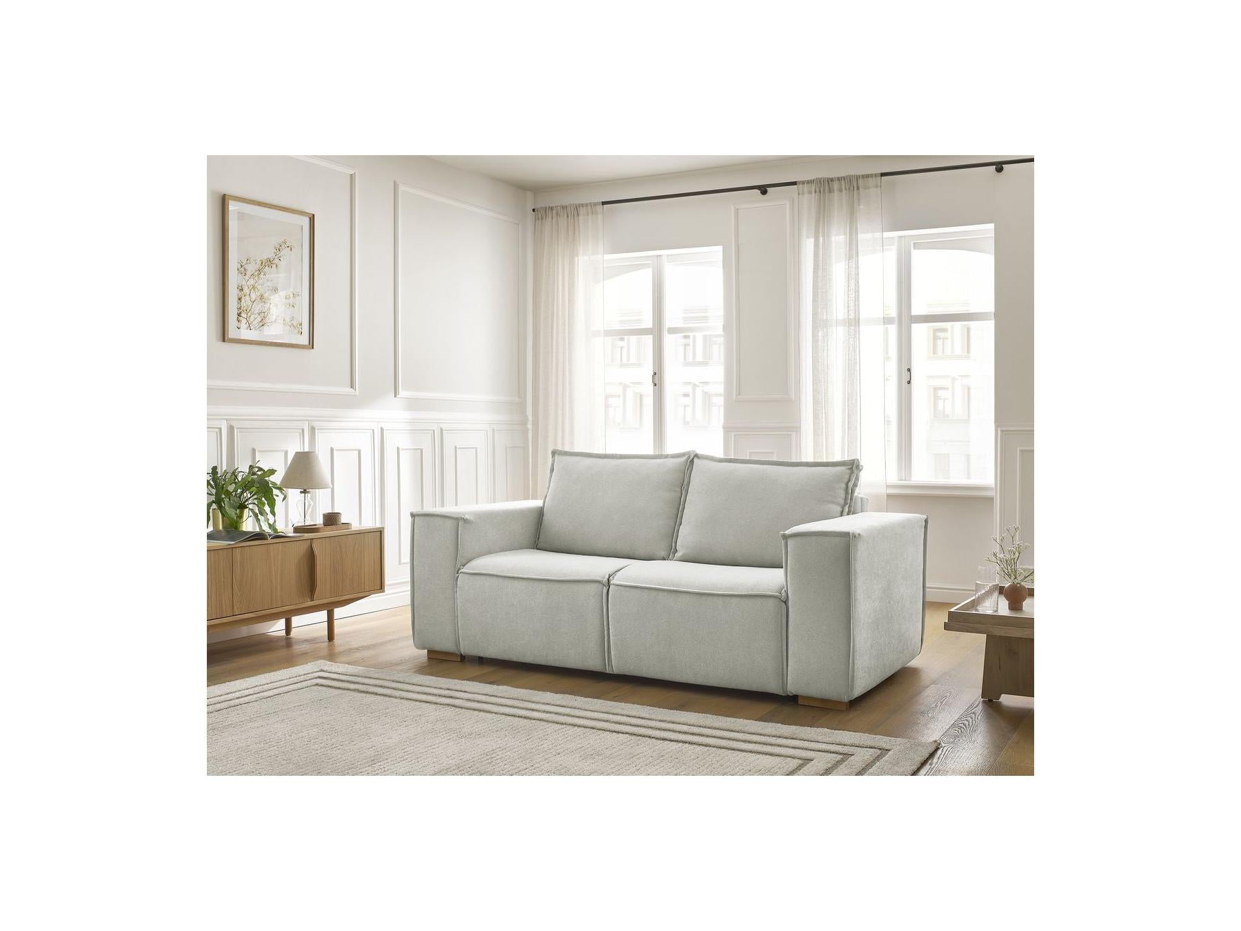Chelsea - Canapé Droit Convertible Ouverture Express - Tissu Texturé - 140X200